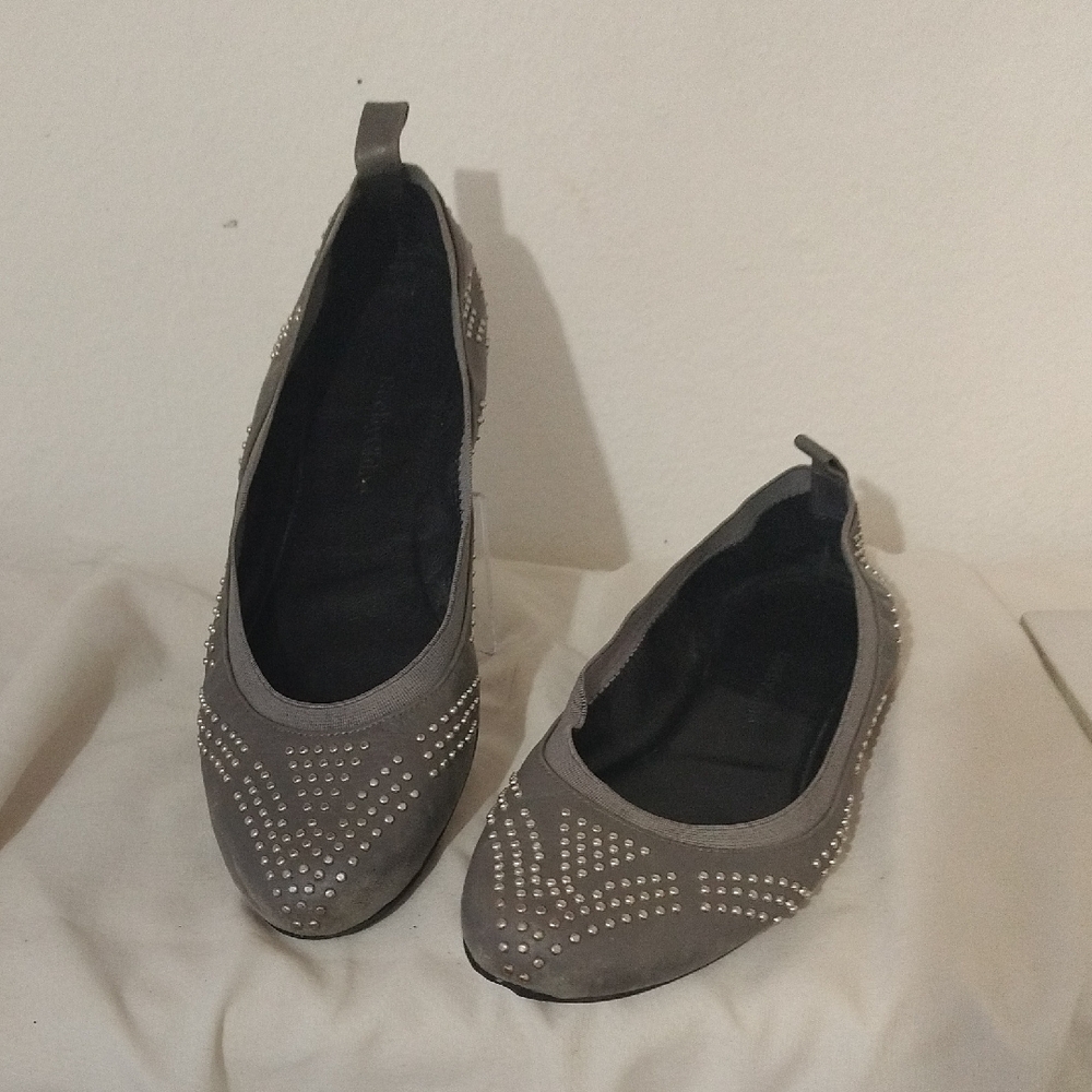 See By Chloe Grey Studded Ballet Flats Sz 40 / 9